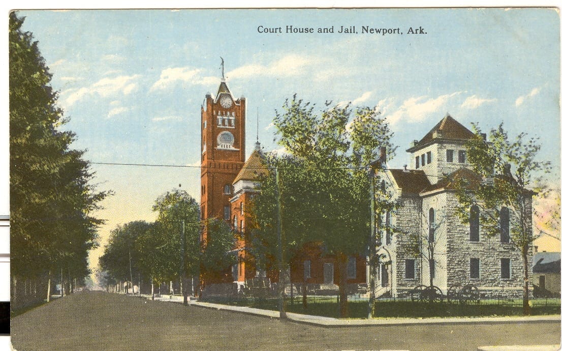 1920’s – Postcard of the Jackson County Courthouse and Jail in Newport