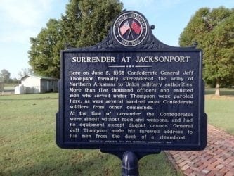 1965 – Surrender at Jacksonport Historical Marker