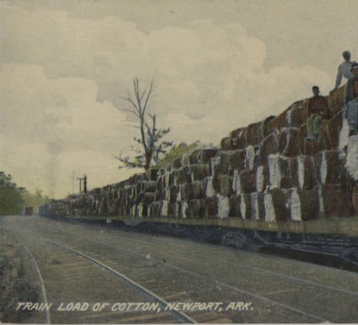 1900’s – Train Load of Cotton from Newport Arkansas
