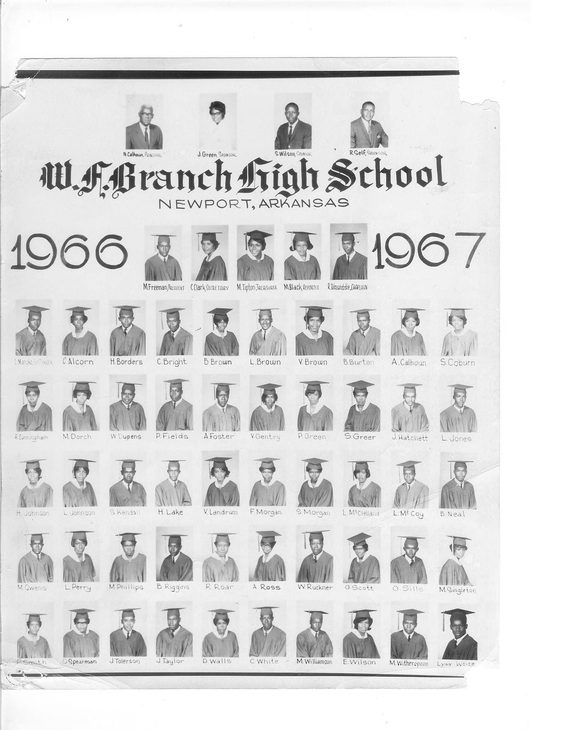 1967 – Branch High School Class Picture